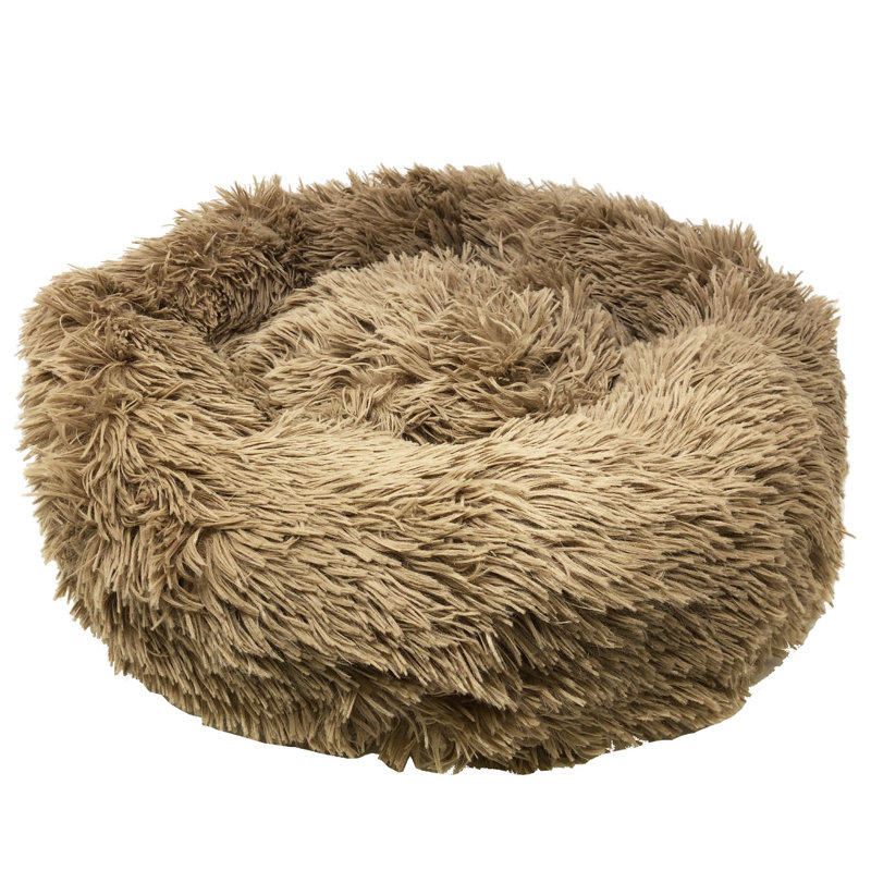 Lit pour chien arrondi moelleux et moelleux de haute qualité Pet Life, H 6,69 po x l 19,68 po, Beige