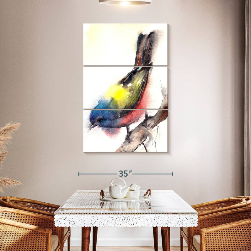 Brampt Bunting Bird, 57" H x 36" W