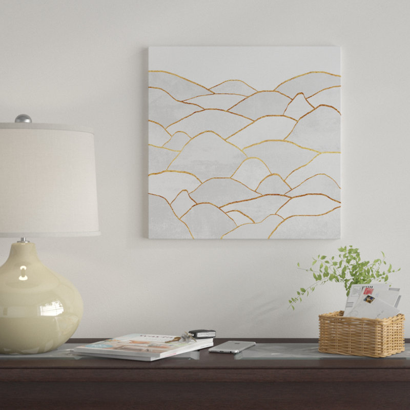 «White Hills», impression sur toile, H 12 po x l 12 po x P 0,75 po, Toile tendue, Pas de tapis