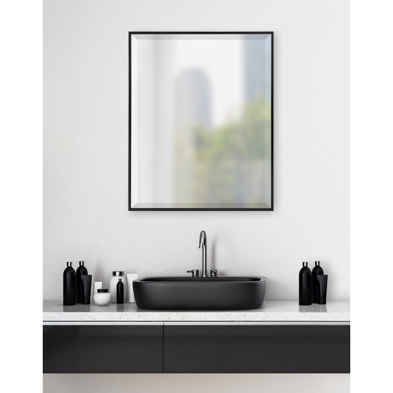Logsdon Flat Mirror, 22" x 28" , Black