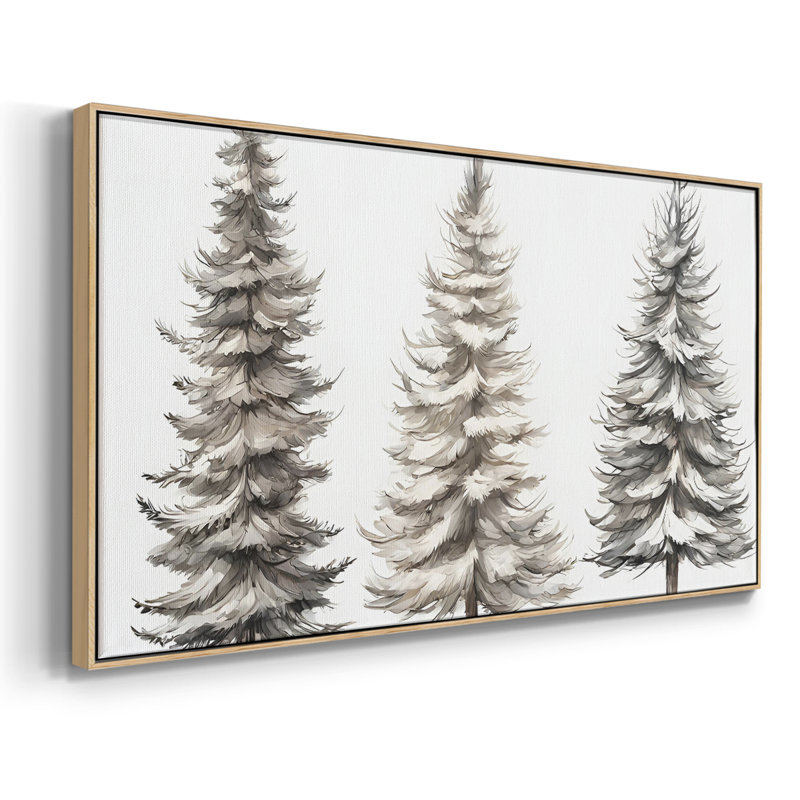 «Landscape Series» -ccccxxvi- Toile tendue avec châssis tendue - Prêt à accrocher, H 25 po x l 49 po, Naturel