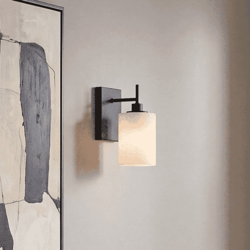 Volkward 1-Light Wall Sconce in Matte Black, Matte Black