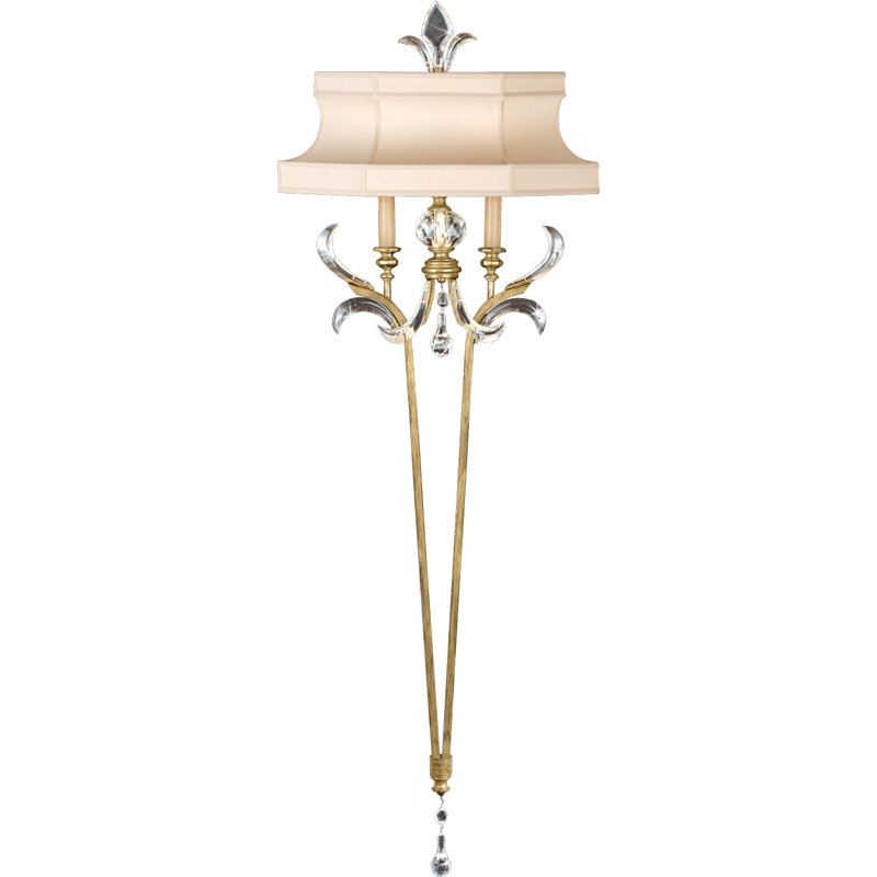 Beveled Arcs 2 - Light Wallchiere, Muted Gold Leaf