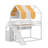 Full Size House Bed With Canopy & Slide, Built-In Bookshelves, Solid Wood Loft Frame-2044690716