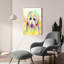 Art mural en verre épique «Pop Art Goldendoodle 2» par Furbaby Affiliates-201682264