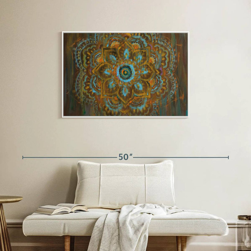 Bombay bohémien, Cadre flottant blanc, 37 po x 25 po