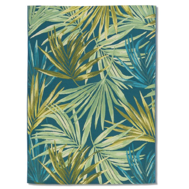 Tapis d'extérieur à feuilles tropicales Eden, Rectangle 2 pi x 7 pi 6 po