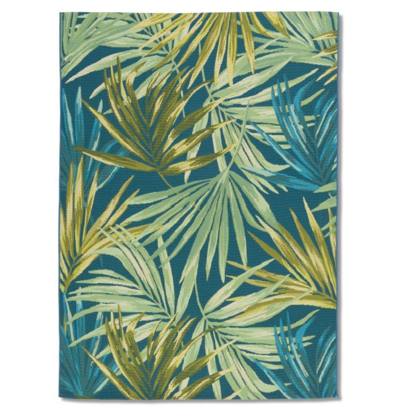 Tapis d'extérieur à feuilles tropicales Eden, Rectangle 9 pi x 12 pi