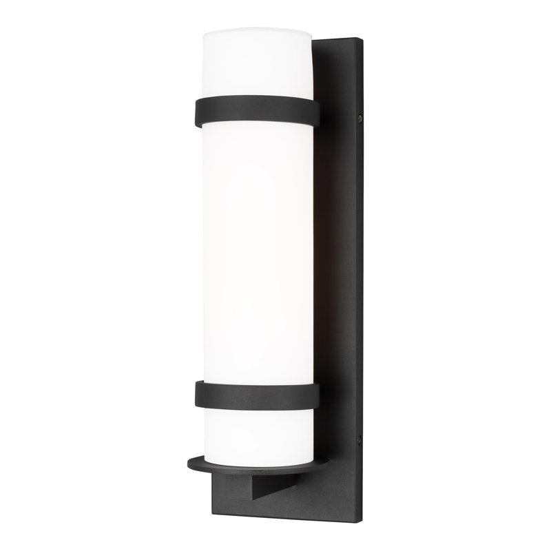 Lanterne murale d'extérieur moyenne à une lumière Alban de Génération Éclairage , Noir, Non, H 18 po x l 6 po x P 5,5 po