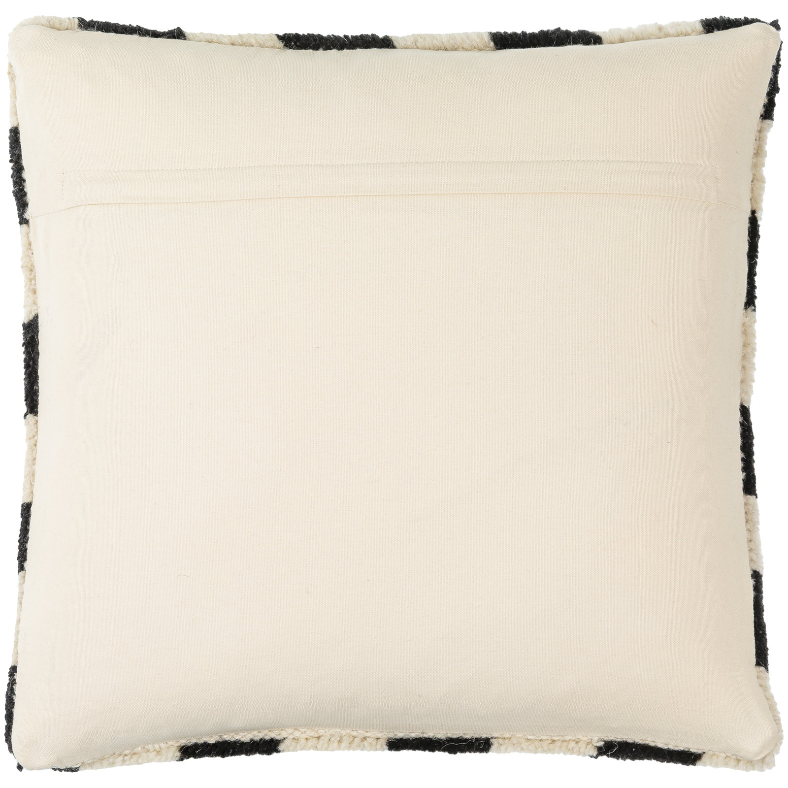 Villere Checkered Wool Throw Pillow, Black, 20"H x 20"W, Pillow Cover Only - No Insert