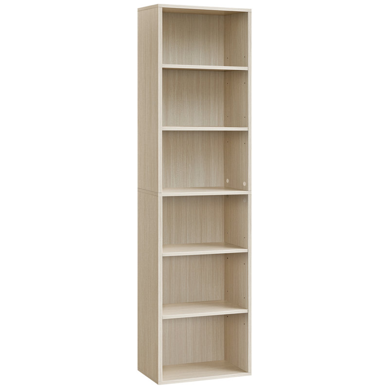 Pelak Bookcase, (6 Shelves) 178.5cm H x 40cm W x 24cm D, Natural Beige