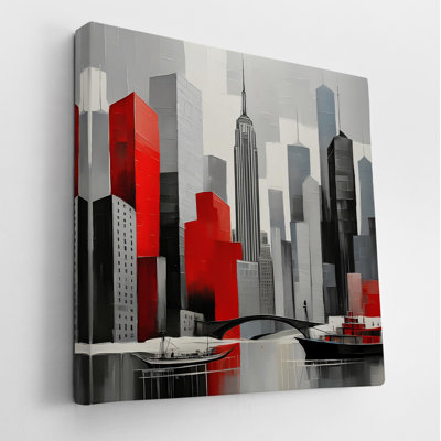 Ville de reflets rouges