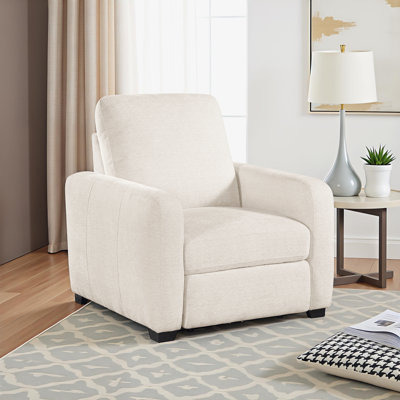 37.5" Modern & Contemporary Chenille Fabric Power Reclining Chair with Wall-Hugger Design, USB-A & C Charging Ports