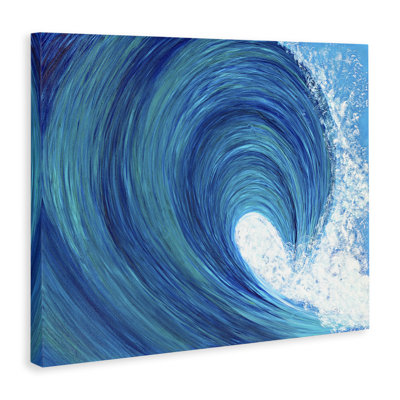 Swirling Ocean Wave Canvas Wall Art by Megan Morris