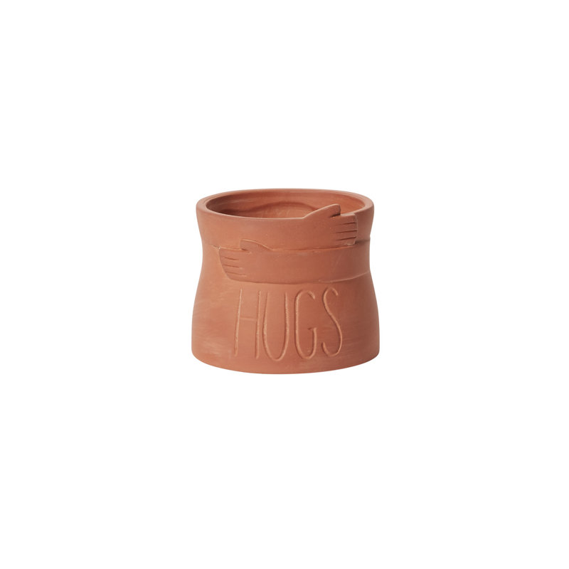 Handmade Ceramic Pot Planter, 4.5" H x 3.75" W x 3.75" D
