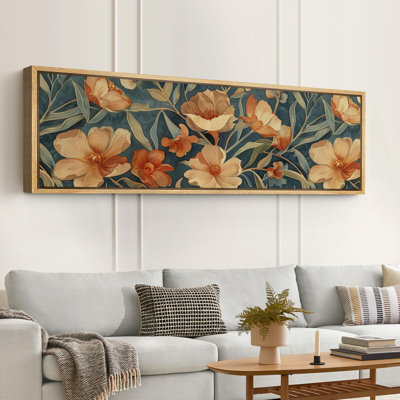 Rustic Floral " Floral Elegance Vintage Botanical Modern Art Calm Warm Extra Large Artwork Pictures "