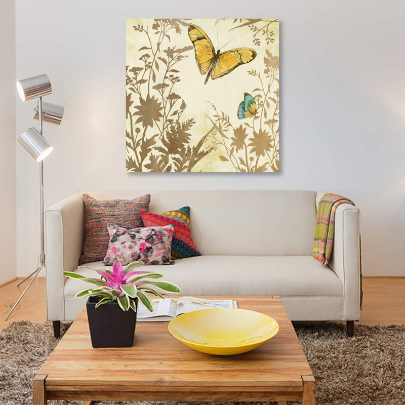 «Butterfly in Flight I», impression sur toile, H 37 po x l 37 po x P 1,5 po, Pas de tapis, Toile tendue