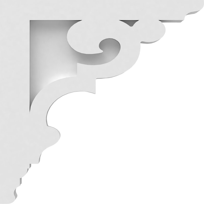 1 7/8"W X 12"D X 12"H Preston Architectural Grade PVC Corbel, 12" H x 12" W x 1.875" D