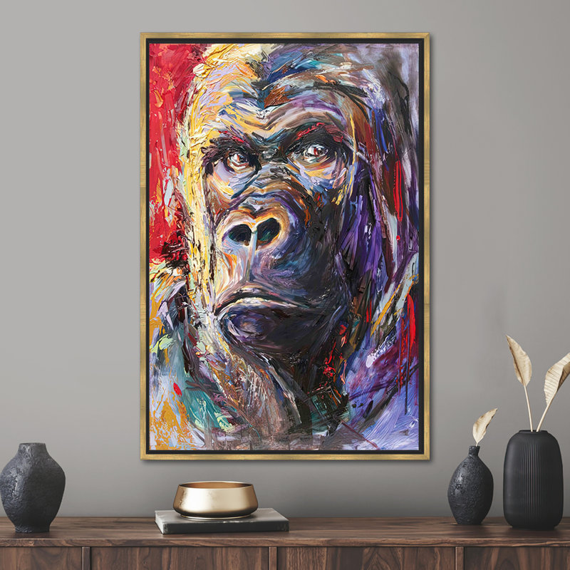 1 Piece Wall Art on Canvas, 70 cm H x 50 cm W, Framed Print without Mat, Gold
