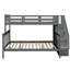 Lit superposé simple avec garde-corps, rangement pratique, marches stables, coffre-fort gris pour chambre à coucher et rangement pratique,-1277323804