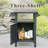 Outdoor Storage Grill Carts with Wheels,Sturdy Metal Portable Table-1335354880