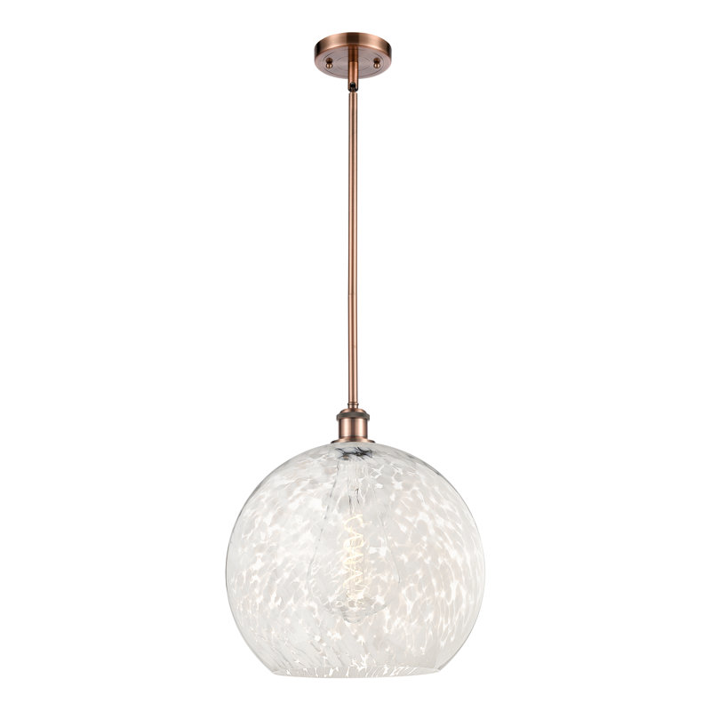Luminaire suspendu 1 lumière Ballston Mouchette-516-G1216, H 16,63 po x l 13,75 po x P 13,75 po, Cuivre antique