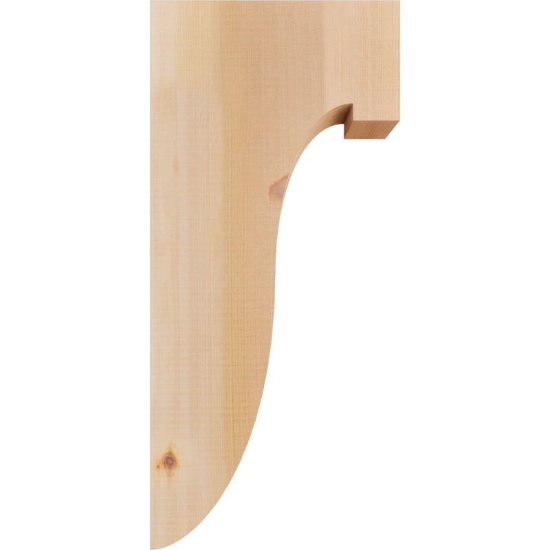 Del Monte Corbel, H 22 po x l 3,5 po x P 10 po, Lisse, Cèdre rouge