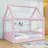 Full Size Upholstered House-Shaped Daybed with Touchable LED Lighting and Slats-1926660185