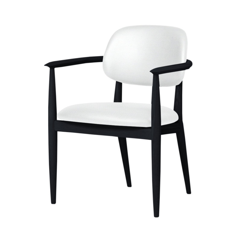 Chaise Slow de Space Copenhagen, Chêne noir, L493 Huître Sanfor 0021