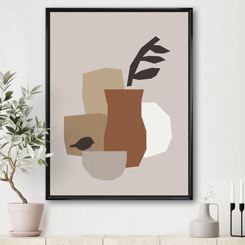 «Minimal Elementary and Geometric Compostions», reproduction sur toile, Toile avec cadre noir, H 20 po x l 12 po x p 1 po