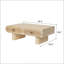 Table basse à bord arrondi avec tiroir en bois massif à motif floral, parfaite pour le salon et le bureau