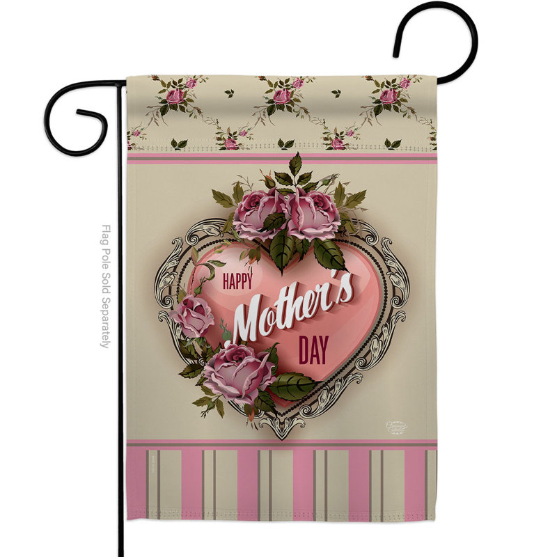 Drapeau de jardin Rose, H 18,5 po x l 13 po