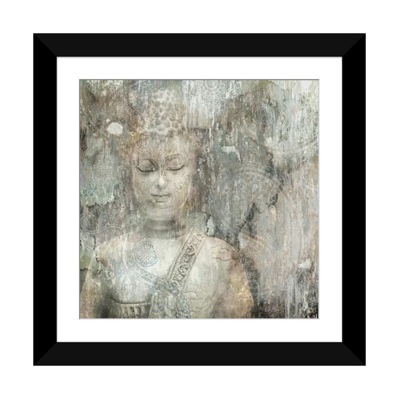 Giclée sur toile tendue Buddha Gallery, H 24 po x l 24 po x P 1 po, Cadre noir