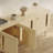 Cream style simple modern TV cabinet