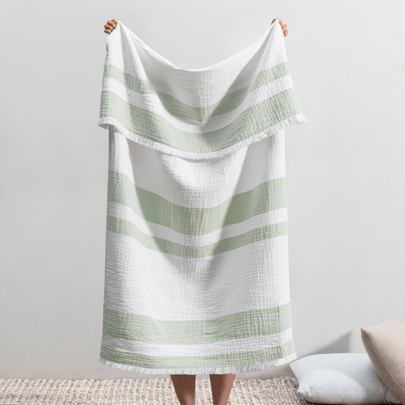 San Marino Cotton Throw, Sage