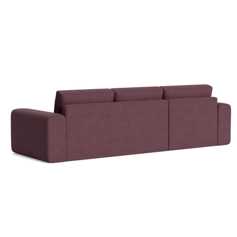The OG Sectional, Performance Weave - Aubergine, Left Hand Facing