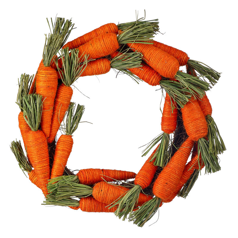 Couronne de jute carotte 17 po