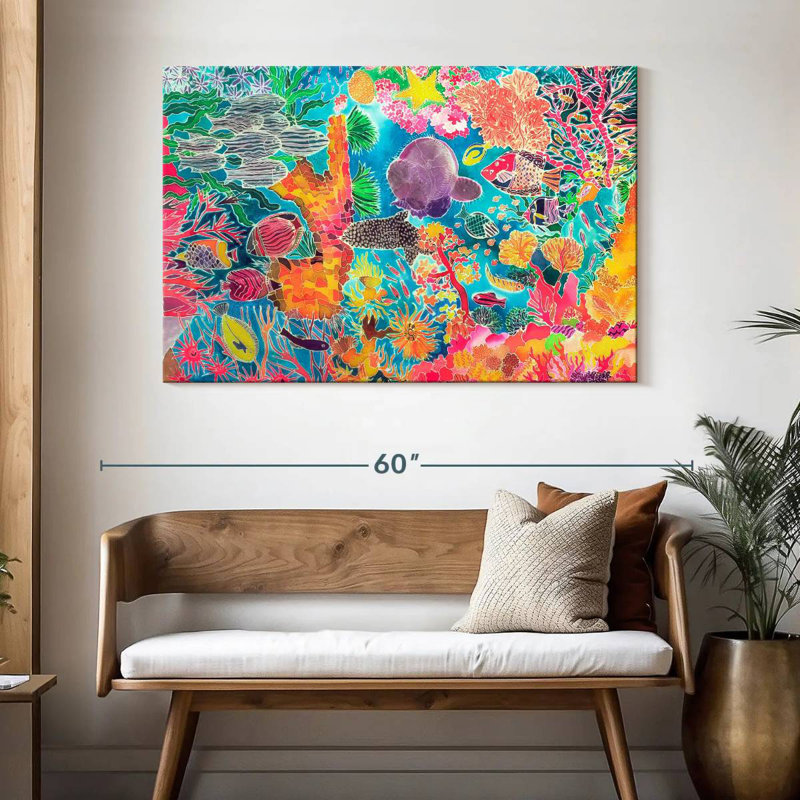 Corail tropical Brampt, H 32 po x l 48 po