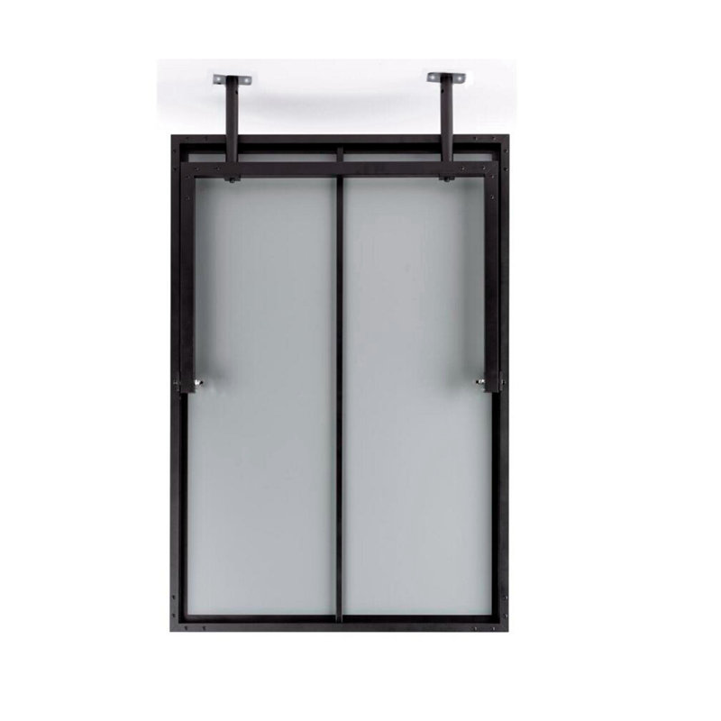Black Metal Wall and Ceiling Mount Sign Frame