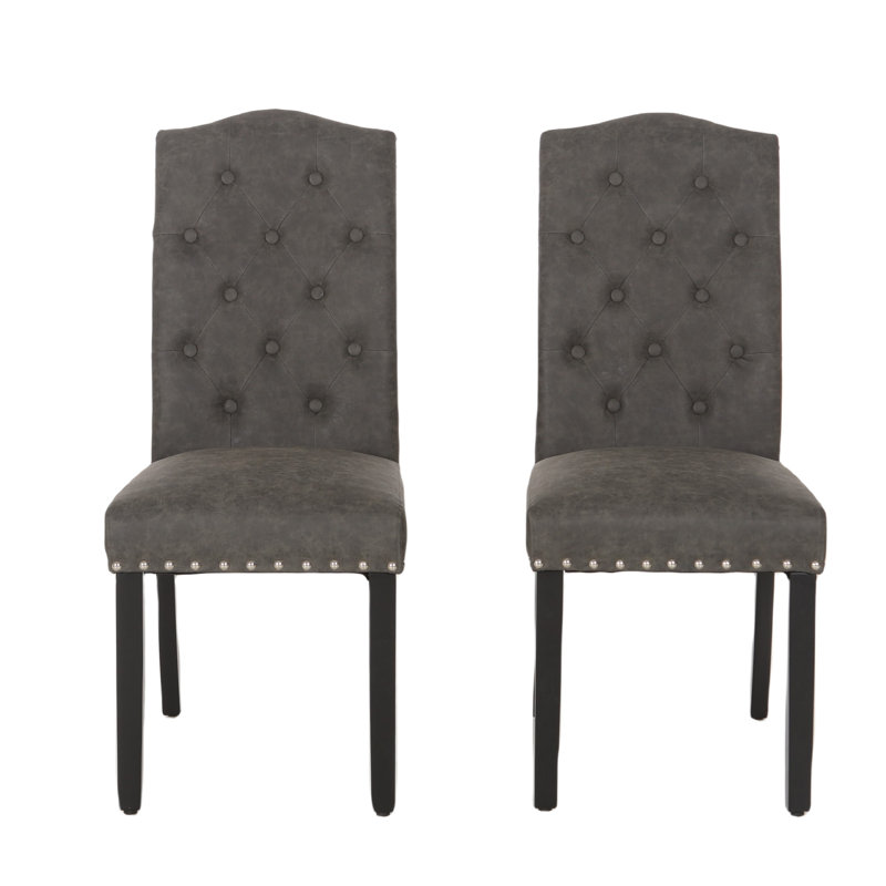 Madison Avenue Tufted Upholstered Parsons Chair, Gray