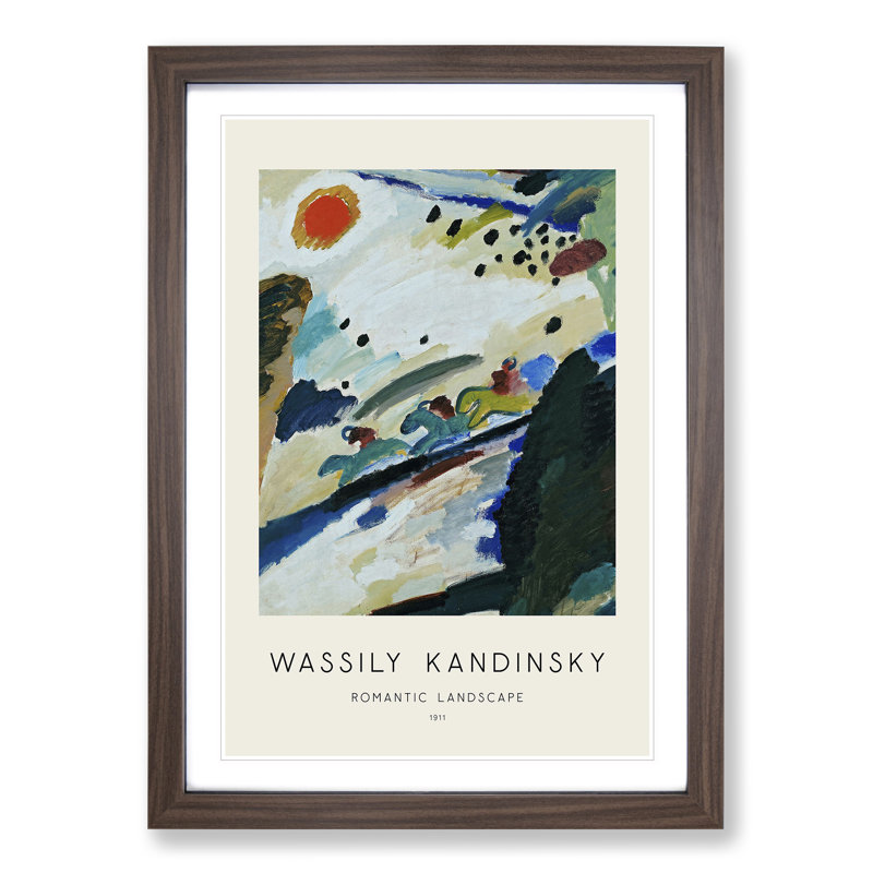 Romantic Landscape by Wassily Kandinsky - Picture Frame Graphic Art, 65cm H x 48cm W x 2cm D