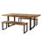 Modern Kitchen Dining Table Set, Mid-century Dining Table Set With Bench  For 4-6 Personal With Soild Legs-1655037812
