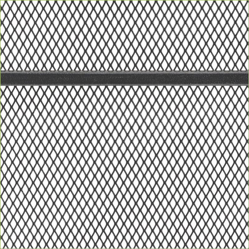 Fireplace Screen, Modern Single Panel Iron with Black Brushed Silver Finish | Black+Silver | Iron, Multicolor