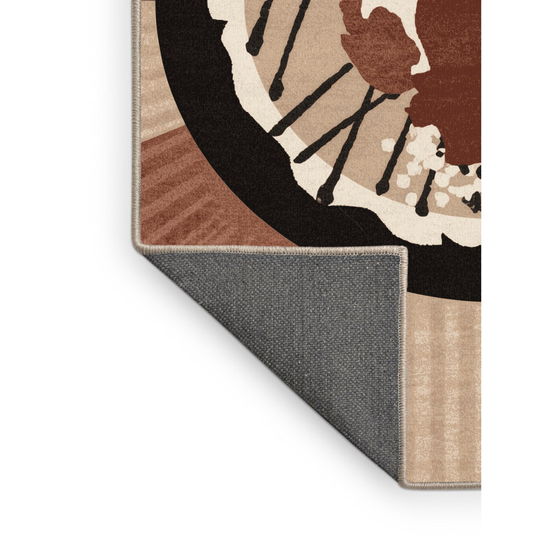 Tapis moelleux moelleux d'inspiration mondiale Burholme Okonomiyaki, 5 x 8