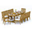 9 Pcs Grade-A Teak Wood Dining Set: 94" Double Extension Mas Rectangle Trestle Leg  Table And 8 Caranas Chairs (2 Arm & 6 Armless Chairs) #11Ca2102-1632165267