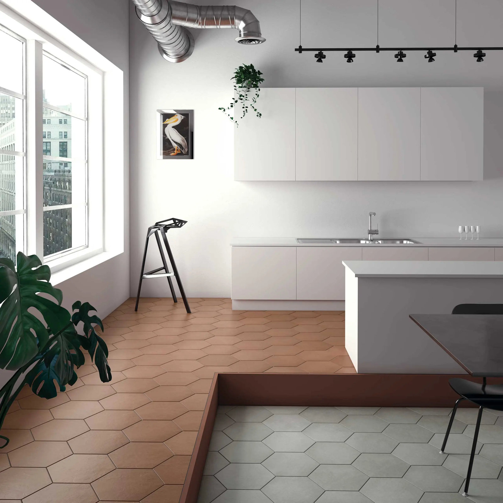 Makoto Matte Porcelain Tile, Umi Terracotta