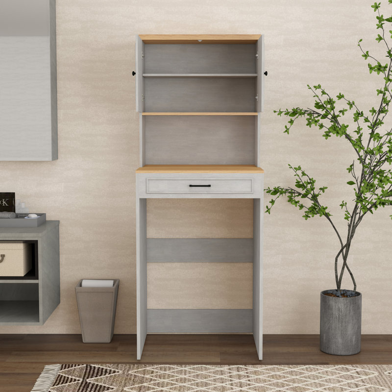 27.55" W Over Washer And Dryer Storage Cabinet ，laundry Room Storage And Organizer, 71.65" H x 27.55" W x 23.62" D