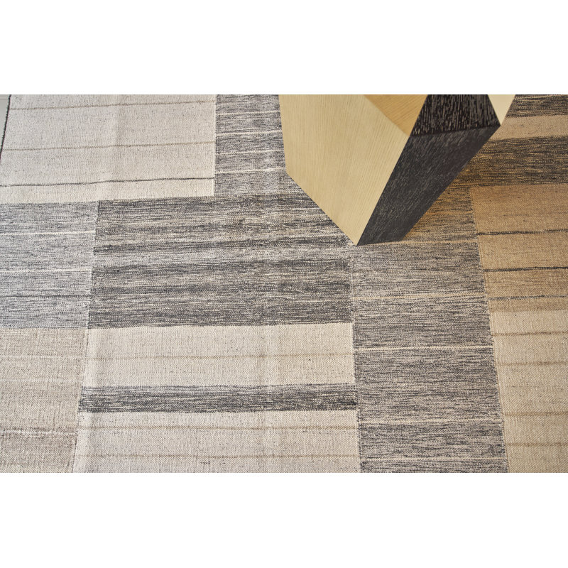 Scandinavian Wool Geometric Area Rug, Rectangle 5' x 8'