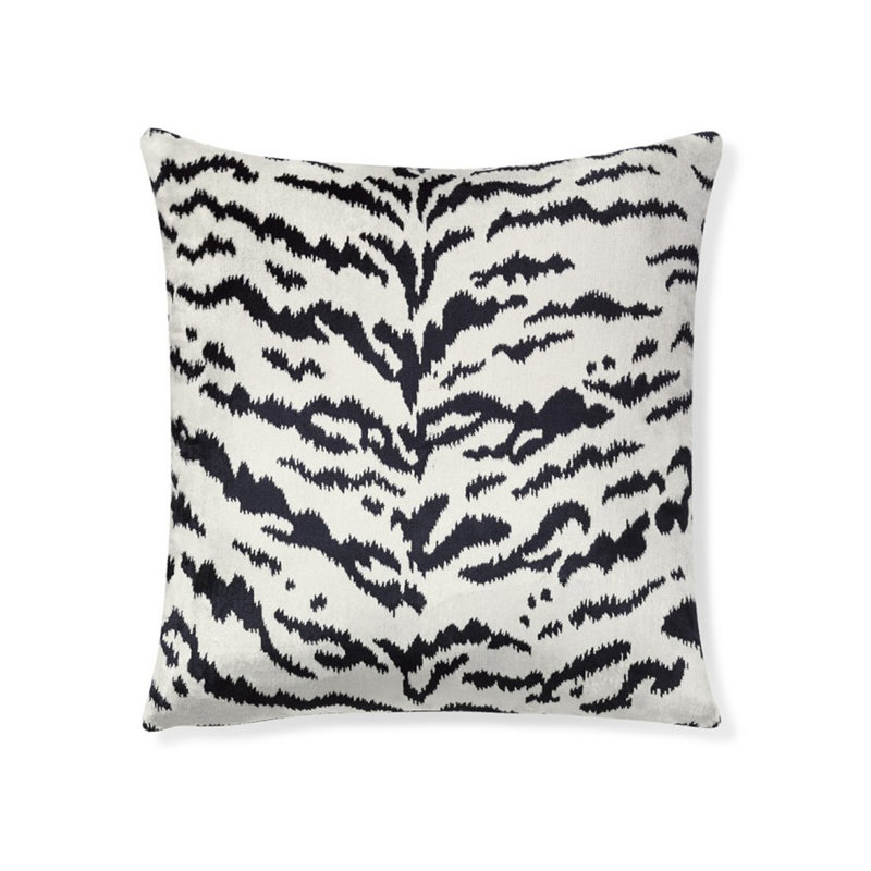 Wild Glamour Tigre Pillow Cover & Insert, Off White/Black