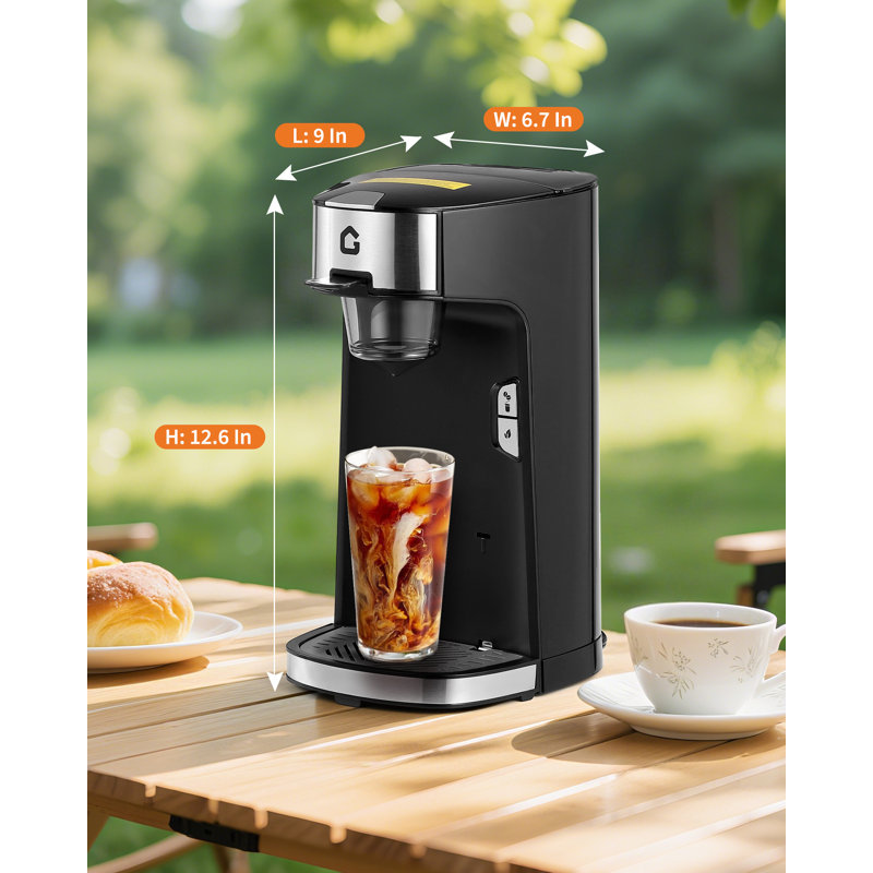 Cafetière à portion unique - Machine électrique compacte de 1300 W pour boissons de style espresso, utilisation facile, utilisation domestique, prise 120 V US (noir)